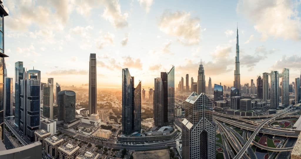 View of Dubai Skyline